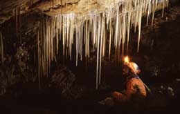 Grotto at the bottom of the Mina Magdalena